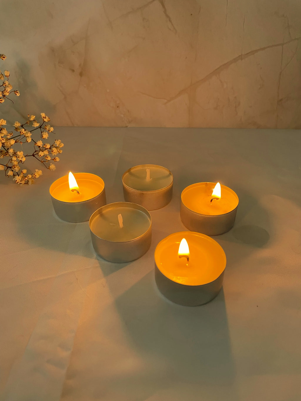 Velas de té sin aroma